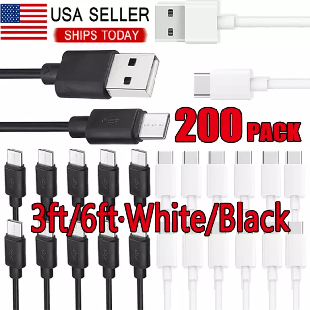 USB Type C Data Cable 5A Fast Charging USB-A to USB-C Charger lot Cord For Phone