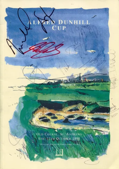 Alfred Dunhill Cup GOLF PLAYERS autographs, signed souvenir programme