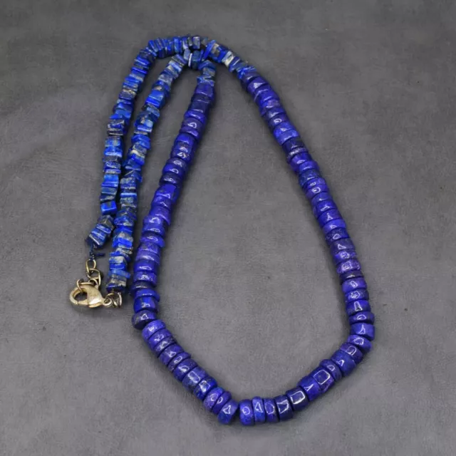 272.00 Cts Wonderful Lapis Lazuli With Gold Flakes Beaded Necklace AK 15 E511