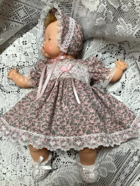 Doll Clothes For 14” Tiny Thumbelina “Pretty Floral Dress Set" by Maureen