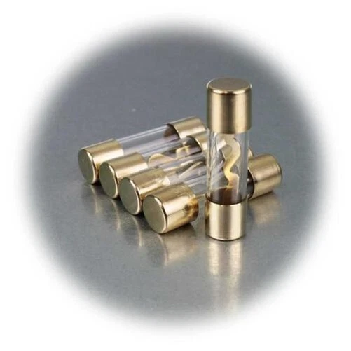 Fusibles Verre 50/60/70A Fusible Fin Sécurité Voiture Hifi Plaqué Or 5 Pièce Agu 3