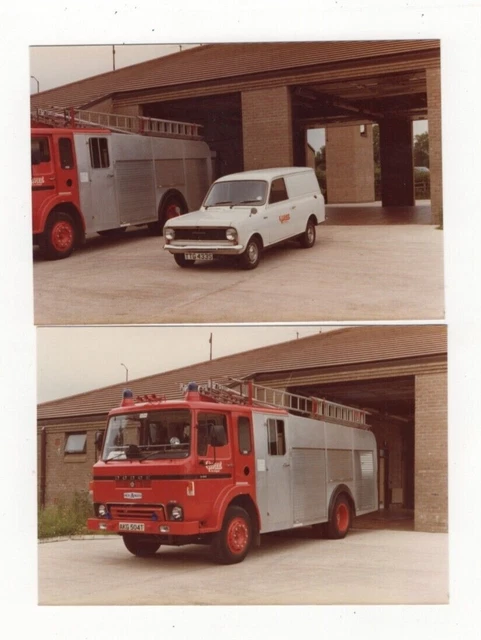 Duffryn Fire Station Newport Fire Engine Wales 2 x 1980s Photographs 569c