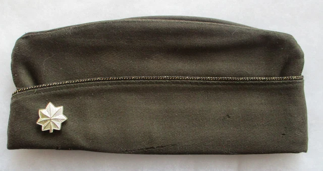 ORIGINAL WW2 US ARMY Lt Colonel OFFICER OVERSEAS CAP CHOCOLATE GARRISON ...
