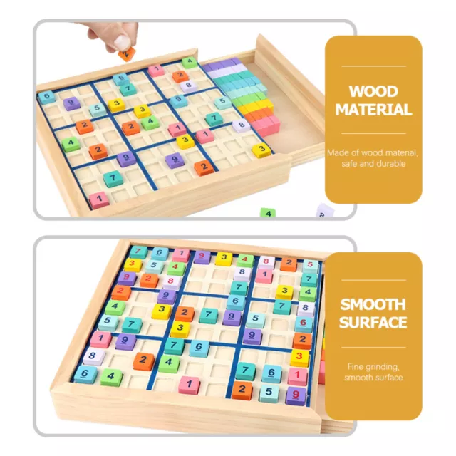 Wooden Game Chess Child Brain Teaser Puzzles Children Sudoku Plaything 2