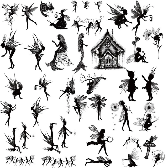 CHGCRAFT Schmetterling Fee Transparente Silikon-Stempel – 16x11cm, Für Scrapbooking, Karten Und DIY-Projekte