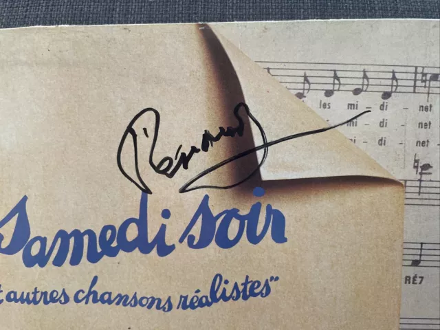 Autographe Renaud Disque Original 33 Tours 2