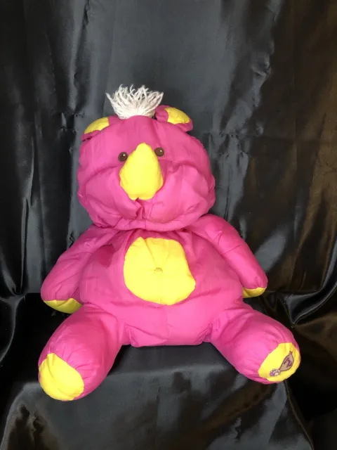 Fisher Price Wild Puffalump Pink Rhino Plush Stuffed Animal 15" Vintage 1987