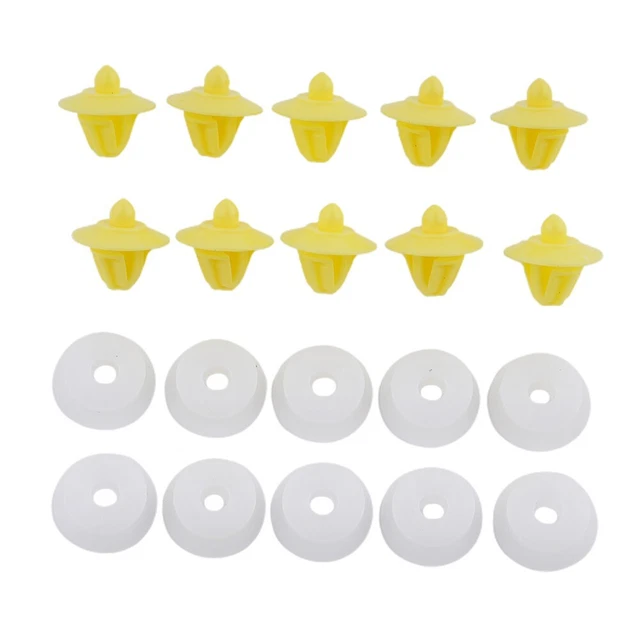 50 Clips Panneau Portière Renault - Compatible Clio, Laguna, Scenic - POM Durable