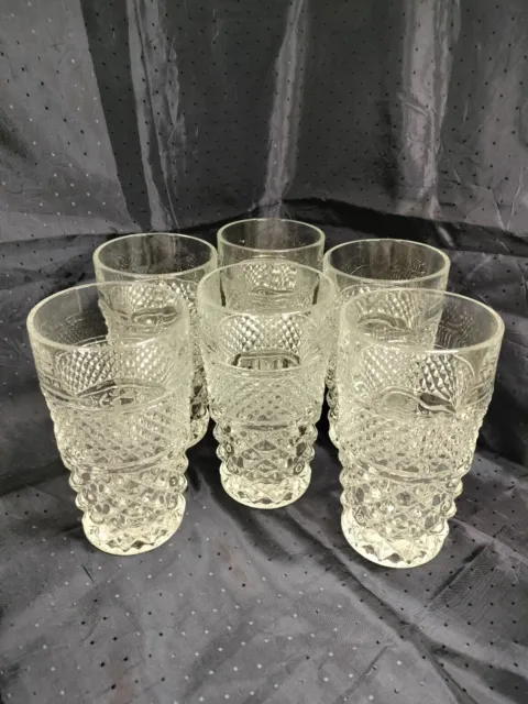 Vintage Anchor Hocking Wexford tea glasses/Set Of 6/6773