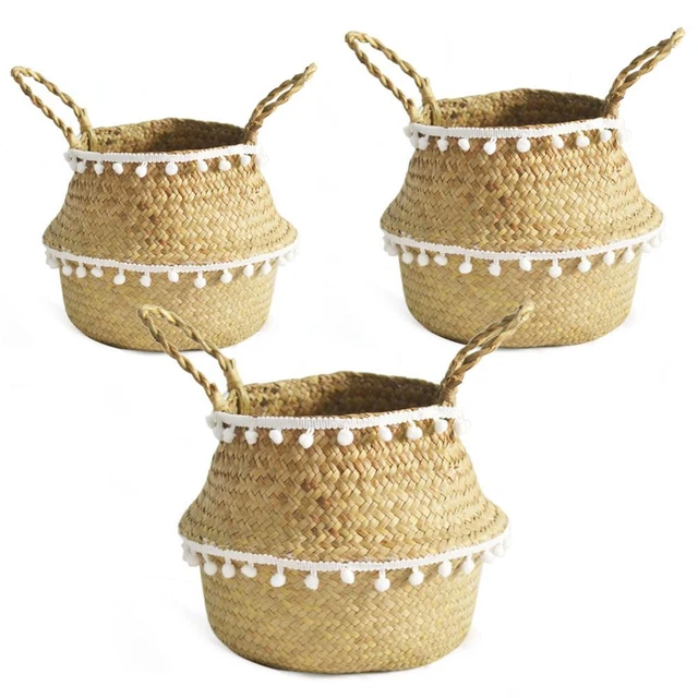 Organizador de almacenamiento de maceta plegable para plantas florales de vientre colgante de jardín en casa