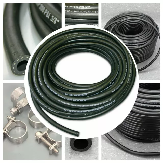 Rubber Reinforced Fuel Hose E10 Safe Engine Petrol Diesel Line Fuel Pipe