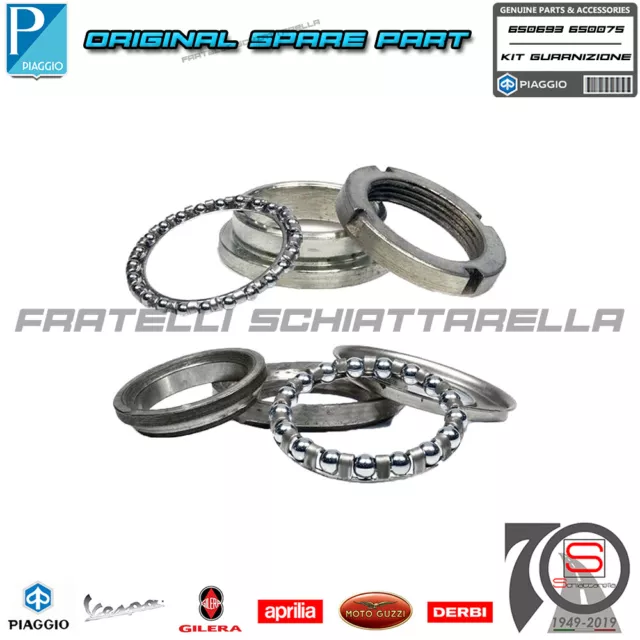 Kit Cuscinetti Forcella Serie Sterzo Completa Originale Piaggio Vespa Px Pk Xl