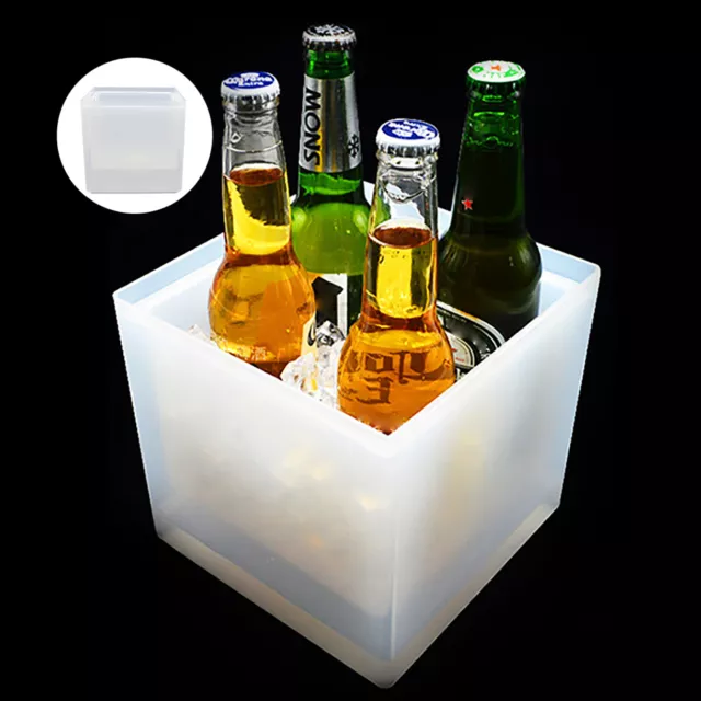 3,5 L RGB-LED-Licht Eisbox Eiskübel Eiswürfelbehälter Sektkühler Flaschenkühler