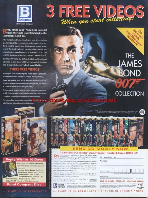 BRITANNIA JAMES BOND 007 Collection 1997 Magazine Advert #4153 £4.99 ...