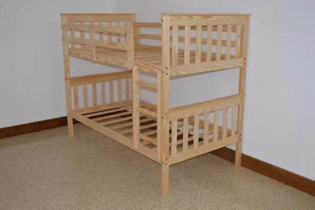 VersaLoft Amish-Made Yellow Pine Twin Mission Bunkbed by A&L Furniture Company