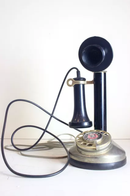 Radio Shack Bonnie & Clyde Vintage Candlestick Rotary Telephone Model 43-321