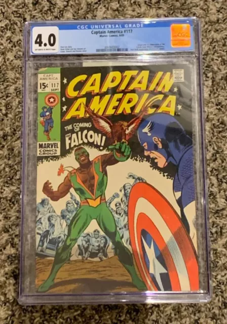 Captain America #117 CGC 4.0 1st Appearance of the Falcon! 1969