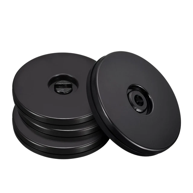 3" Giratorio Soporte con Acero Bolas Rodamientos Lazy Susan Base, Negro 4pzs
