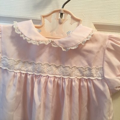 Vintage 1960 Baby Girls Pink Dress Lace 6 Months Alexis For Reborn Doll