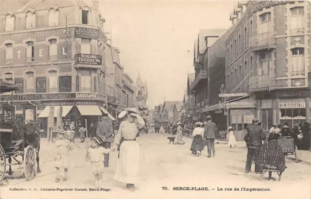 CPA 62 BERCK PLAGE LA RUE DE L'IMPERATRICE (dos non divisé)
