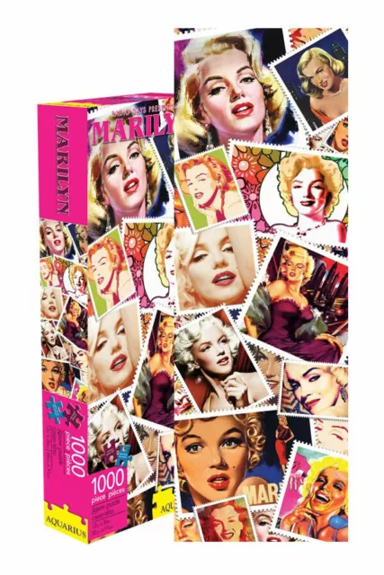 Marilyn Monroe Briefmarken schmal 1000-teiliges Puzzle 900 mm x 300 mm AUSVERKAUF