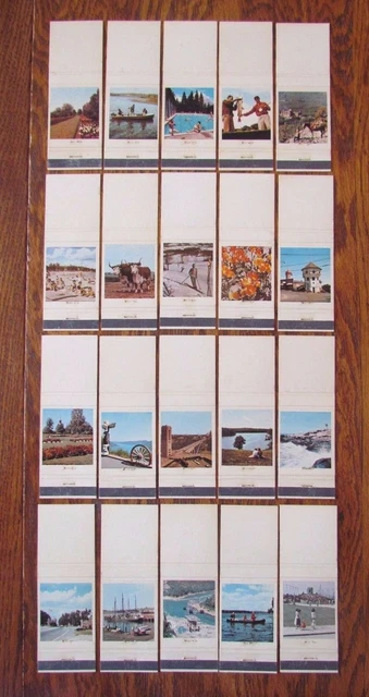 EARLY 1960s - COMPLETE SET: CANADIAN SCENES (20 MATCHBOOK MATCHCOVERS) -L20