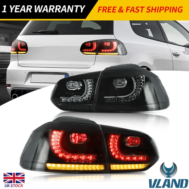 VLAND FOR VOLKSWAGEN VW Golf 6 MK6 LED Tail Lights Rear Lamps 20082013