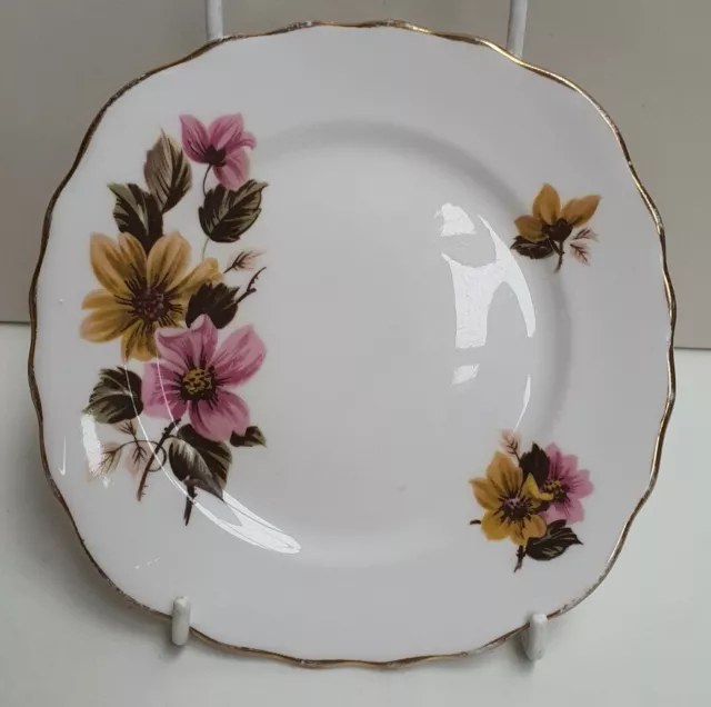 Ridgway Potteries Royal Vale Floral Side Plate c1956 Made in England 15.5cm