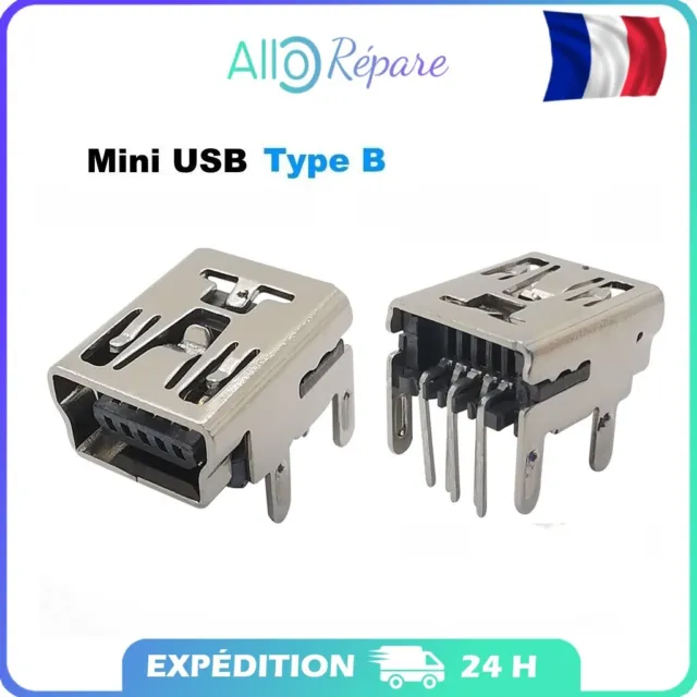 Connecteur à souder Mini USB type B Female Mini-USB 5 Pins
