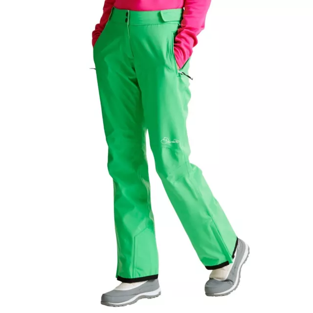 WOMENS DARE2B STAND FOR II ACID GREEN Stretch Ski Pants SHORT LEG