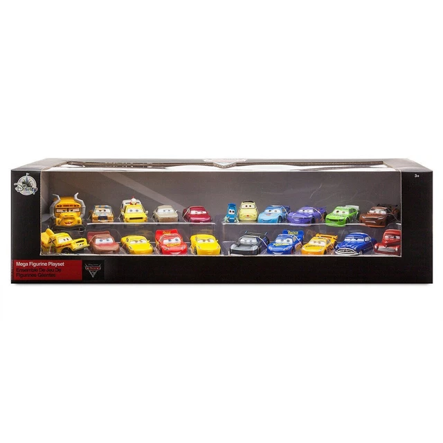 Disney Pixar Cars 3 Mega Figurine Playset - 21 Cars Set, Disney Original, New