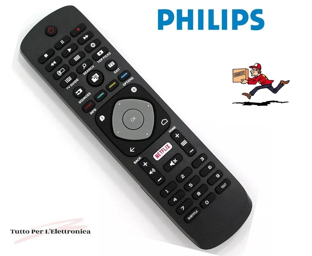 ARKAIA Telecomando Di Ricambio Per Philips 43PUS7303/12 | 43PUS730312: Funziona A Infrarossi, 2 Anni Di Garanzia