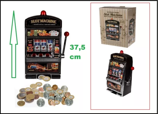 Dinero Máquina Tragaperras XL Manco Bandit Juegos de Azar Hucha 37,5cm