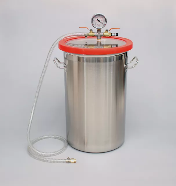 Vakuumkammer aus Edelstahl Entgasungskammer Vakuumtopf Vacuum Chamber 27 Liter