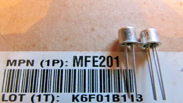 MFE201 3N201 Genuine Factory Original Motorola Dual Gate Mosfet TO-72 New (2pcs)