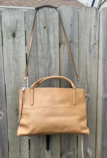 Coach the Borough Bag in Retro Glove Tan Leather 30348 UE/Camel Rare $598