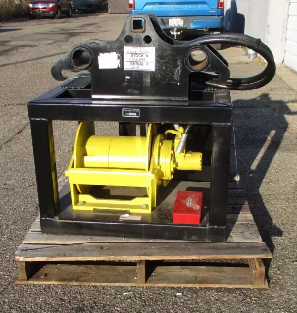 New Ais Bobcat Excavator Hydraulic Braden 8000Lbs Cable Puller Winch Attachment New Ais Bobcat Excavator Hydraulic Braden 8000Lbs Cable Puller Winch Attachment