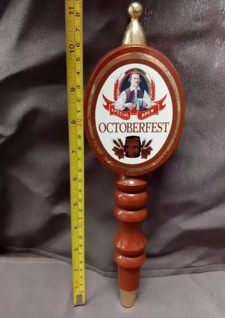 Brewer Patriot Special Brew Seasonal Octoberfest Wood Beer Tap Handle