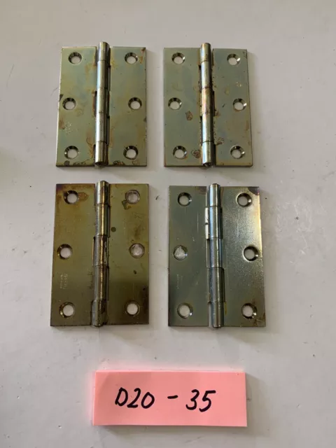 4 Stanley Hinges Butts Barn Savage Door Cabinet Antique Vintage Lot 2"x 3”in.