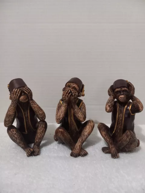 Monkey Figurines See No Evil,Hear No Evil,Speak No Evil