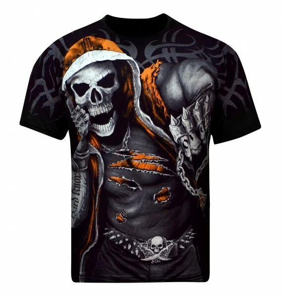 T-shirt uomo maniche corte nera MMA UFC arti marziali boxe muay thai