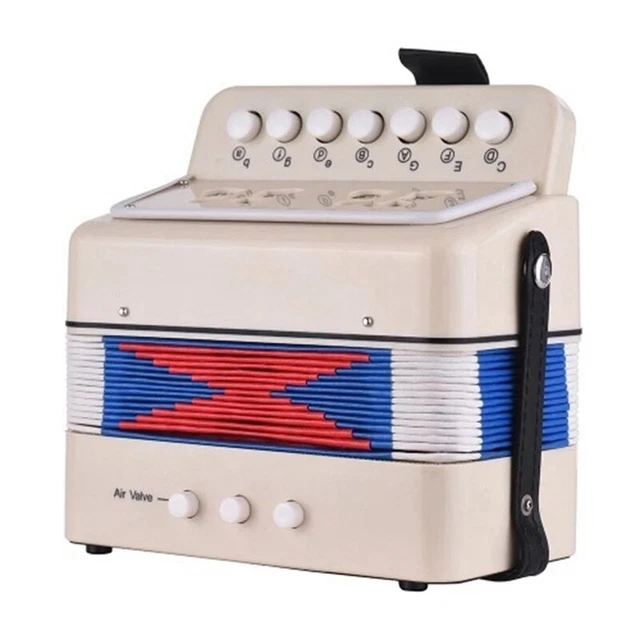 1Set Children'S Accordion Children'S Accordion Instruments White E4O1