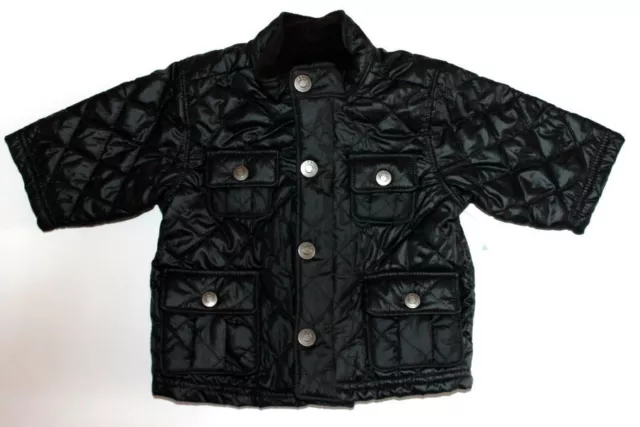 NWT BABY GAP Boys Luxury Black Soft Warm Jacket Dressy Polyester  0-6 Months B1