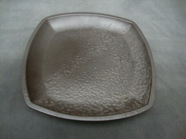 ROYAL HAEGER Matte Black Lava Square Dish Plate/Platter Tray 12" Original tag