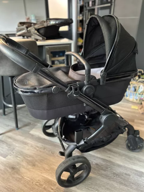 Icandy Peach 7 Designer Collection Cerium - Pushchair And Carrycot Full Black