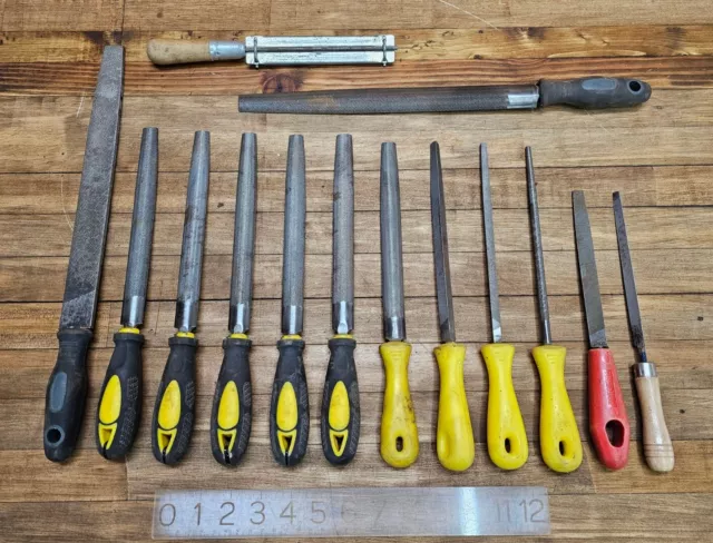 MACHINIST Tools Metal SWISS PATTERN Files LOT ☆ VINTAGE 1980s Files Rasps ☆