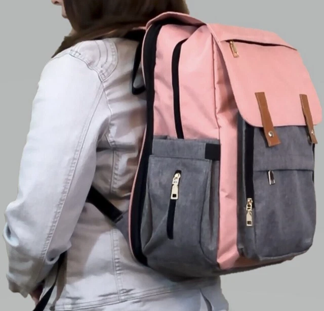 Large Baby Backpack Diaper Bag with Expanding Changing Station, USB Port 5