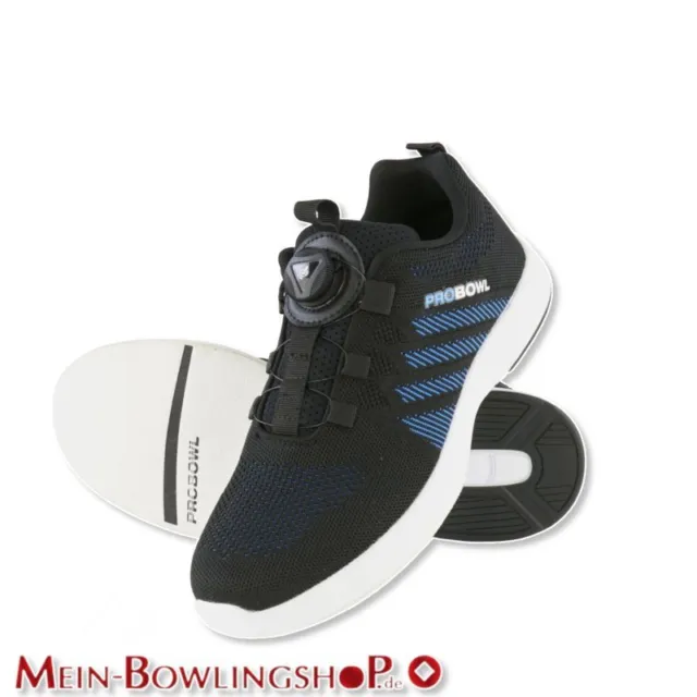 Pro Bowl – Supro - Men's Bowling Shoes With Quick Relase - Black/Blue