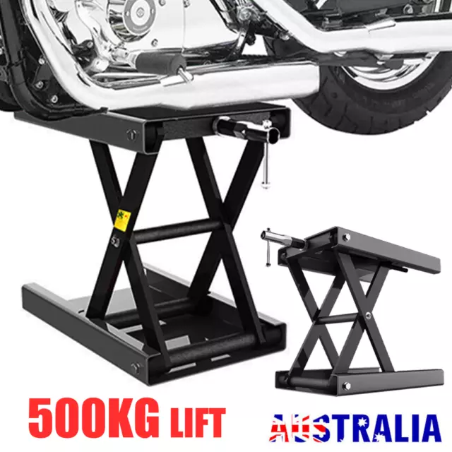 1500lbs Motorcycle Lift Bench Stand Motorbike Scissor Lift Jack Stand Bike 500kg 3