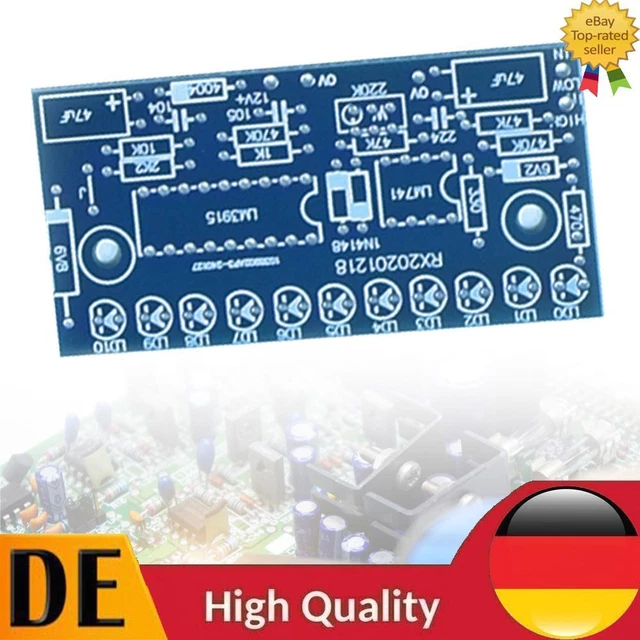 VU Meter Modulo, Scheda Indicatore di Livello Audio LED 12V 250MA 10 Segmenti per Preamplificatore VU Meter